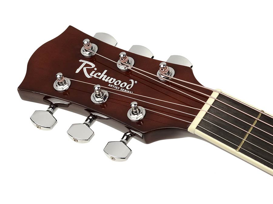 Richwood RD-12L-SB Artist Series linkshandige akoestische gitaar, dreadnought, sunburst