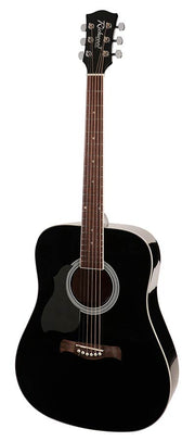 Richwood RD-12L-BK Artist Series linkshandige akoestische gitaar, dreadnought, zwart