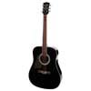 Richwood RD-12L-BK Artist Series linkshandige akoestische gitaar, dreadnought, zwart