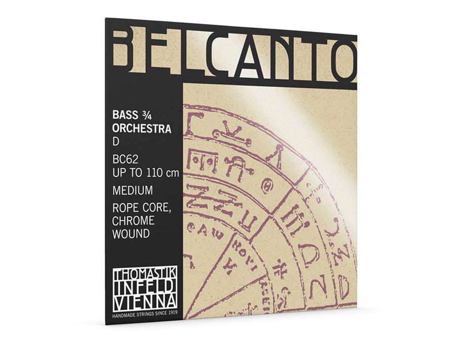 Thomastik-Infeld THBC-62 contrabassnaar D-2 4/4-3/4, stalen kern, chroom
