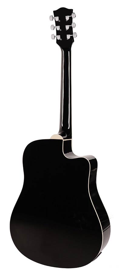 Richwood RD-12LCEBK Artist Series linkshandige akoestische gitaar, dreadnought, actieve EQ, zwart