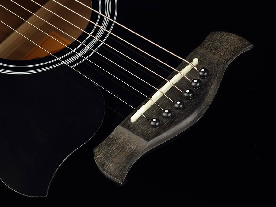 Richwood RD-12LCEBK Artist Series linkshandige akoestische gitaar, dreadnought, actieve EQ, zwart