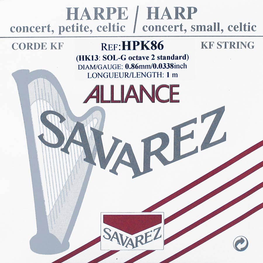 Savarez HPK86 Alliance harpsnaar voor kleine harp en concertharp 0,86 mm 1 m