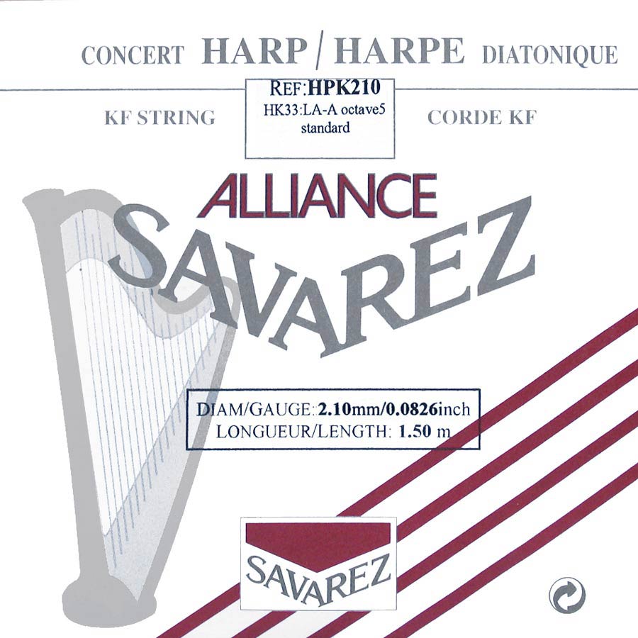 Savarez HPK210 Alliance harpsnaar A 5e octaaf 2,10 mm 1,50 m
