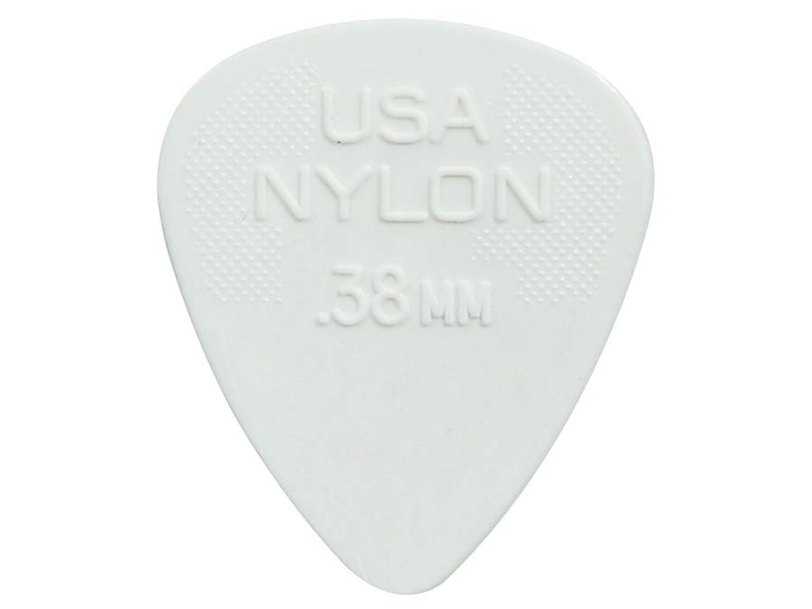 Dunlop 44-P-38 Nylon Standard Plectra 0.38 mm Wit