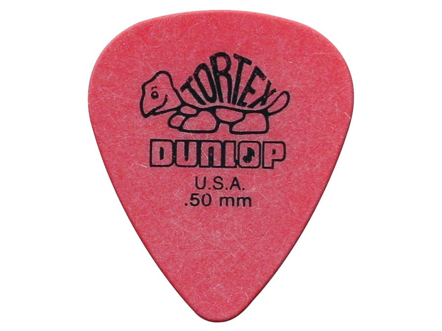 Dunlop 418-P-50 Tortex Standard Plectra 0.50 mm Rood