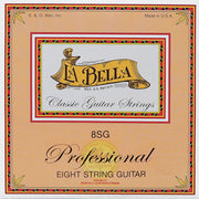 La Bella 8SG Professional klassieke gitaarsnaren voor 8-snarige gitaar, 029-052