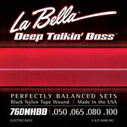 La Bella 760NHBB Deep Talkin' Bass tape wound bassnaren voor elektrische Höfner vioolbas, 050-100