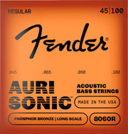 Fender snarenset akoestische basgitaar, 34" long scale, phosphor bronze wound 045-065-080-100