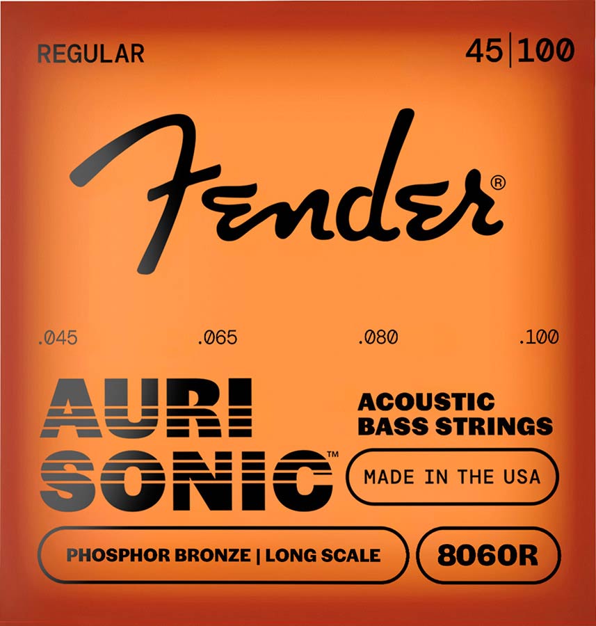 Fender snarenset akoestische basgitaar, 34" long scale, phosphor bronze wound 045-065-080-100