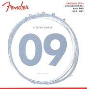 Fender snarenset elektrisch, pure nickel, light, 009-011-016-024-032-042