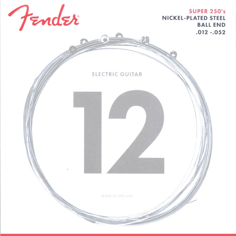 Fender snarenset elektrisch, nickel roundwound, heavy, 012-016-024-032-042-052