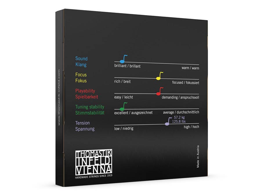 Thomastik-Infeld TH-102 snarenset voor cello 4/4, medium, bestaande uit TH-90, TH-93, TH-95 en TH-98 afbeelding 2