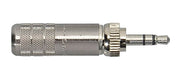 Switchcraft SC-35HDLNN vergrendelbare 3,5 mm stereo mini-jackplug - 6,4 mm kabelinvoer, nikkel