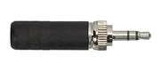 Switchcraft SC-35HDLBNS vergrendelbare 3,5 mm mini-jackplug - 4,4 mm kabelinvoer, zwart
