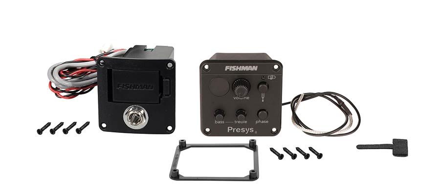 Richwood PSY-BAA-AAA vervangingsonderdeel Fishman Presys II voorversterker met element, batterijhouder en jack-uitgang