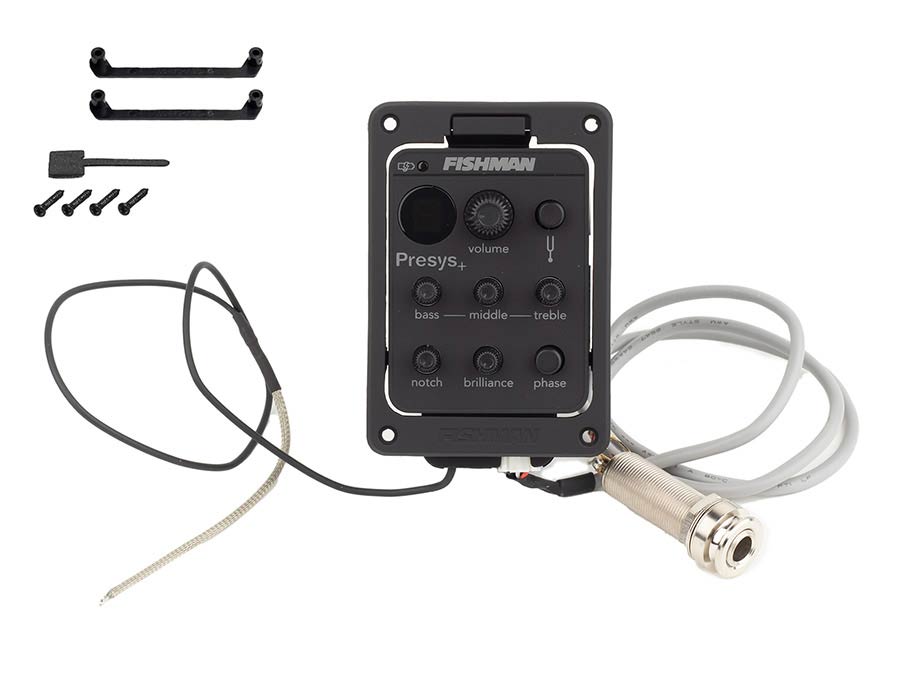 Richwood PSY-201 vervangingsonderdeel Fishman Presys+ voorversterker met element en jackplug in de staartknop
