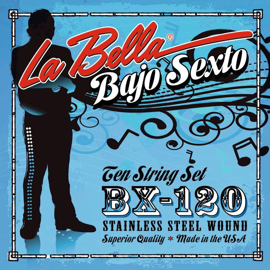 La Bella BX120 World Folk snaren voor bajo quinto, 023-078