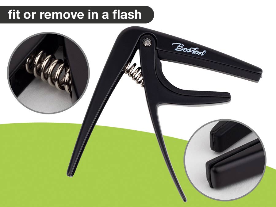 Boston BC-87-BK Capo voor Ukelele, Mandolin of Banjo