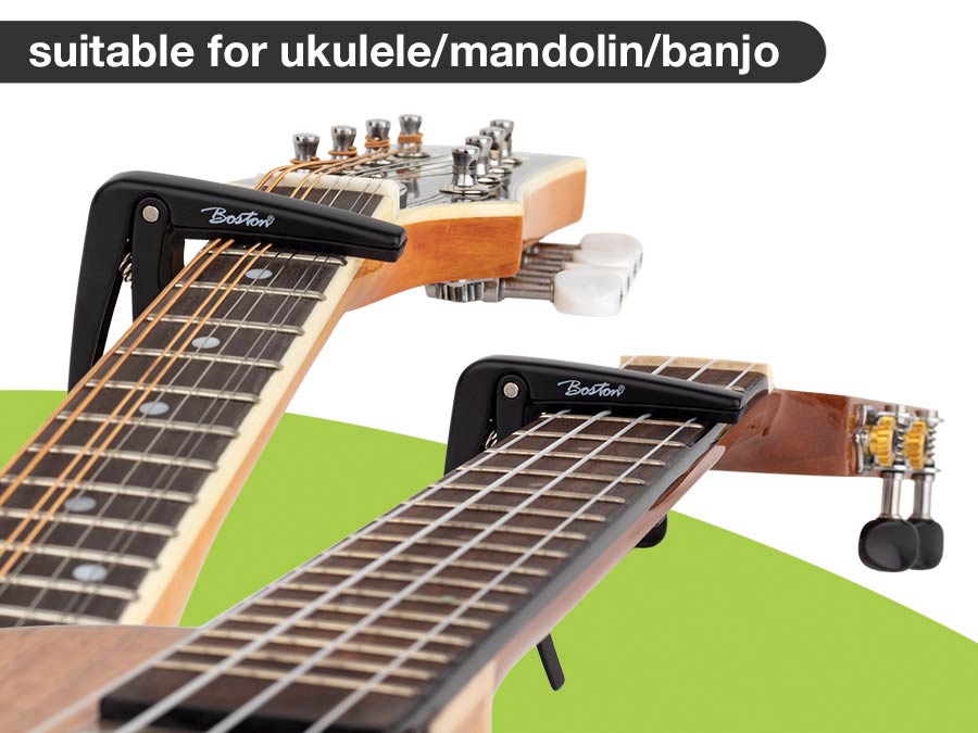 Boston BC-87-BK Capo voor Ukelele, Mandolin of Banjo