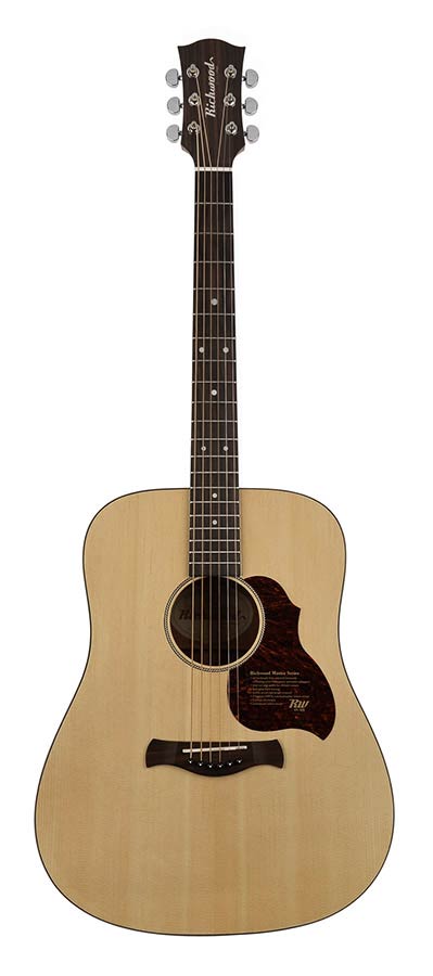 Richwood D-20 Master Series handgemaakte dreadnought gitaar, massief sparren en mahonie, satijn afgewerkt