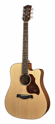 Richwood D-20-CE Master Series handgemaakte dreadnought gitaar, massief sparren en mahonie, Presys I, satijn afgewerkt