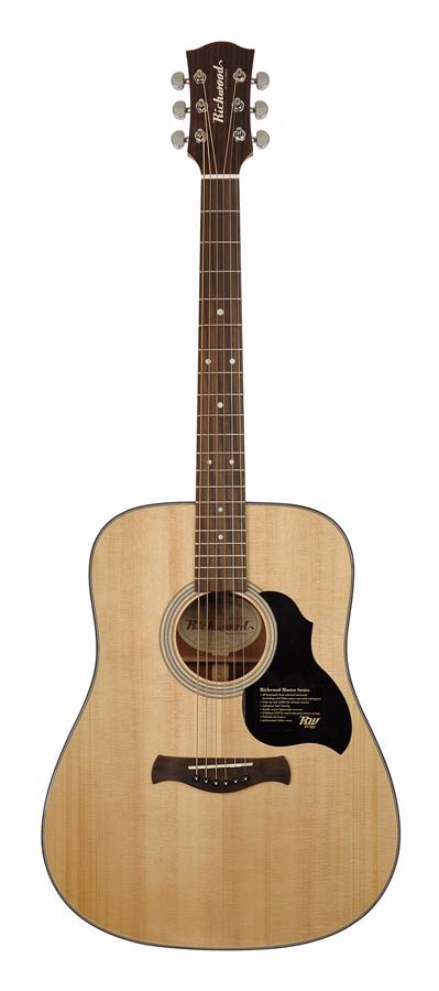 Richwood D-40 Master Series handgemaakte dreadnought gitaar, massief sparren en mahonie, glanzend afgewerkt
