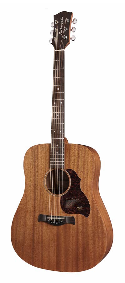 Richwood D-50 Master Series handgemaakte dreadnought gitaar, massief mahonie, satijn afgewerkt