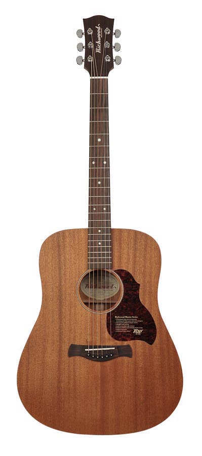 Richwood D-50 Master Series handgemaakte dreadnought gitaar, massief mahonie, satijn afgewerkt