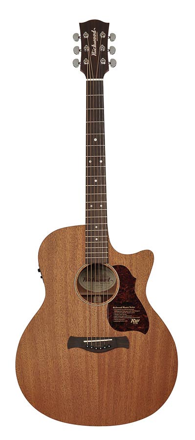 Richwood G-50-CE Master Series handgemaakte auditorium gitaar, massief mahonie, Presys I, satijn afgewerkt