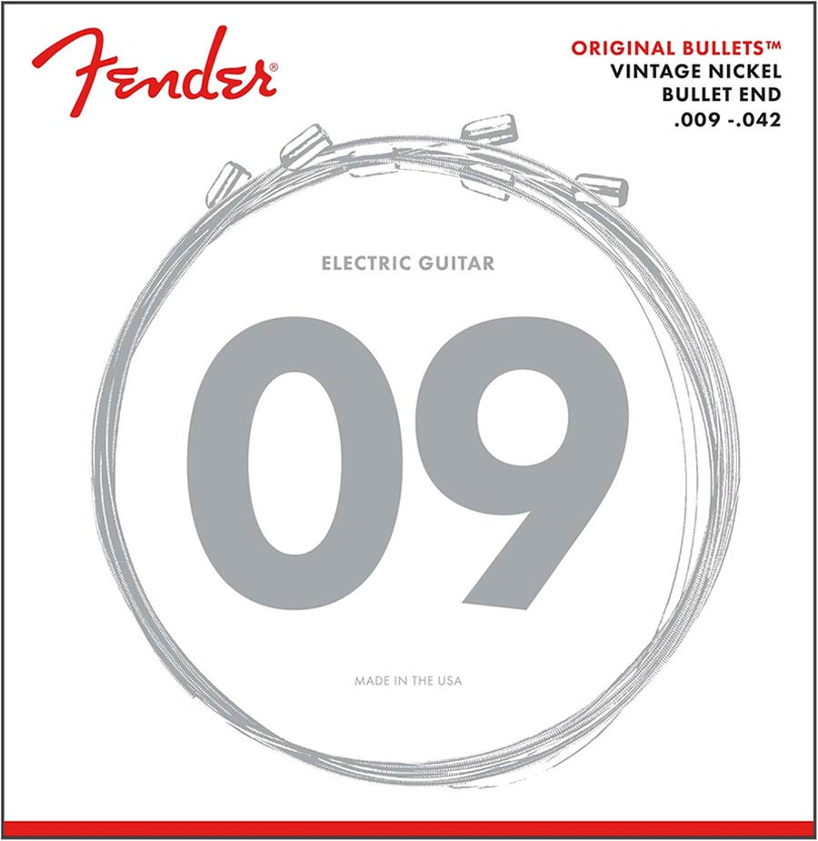 Fender snarenset elektrisch, pure nickel roundowund, light, 009-011-016-024-032-042