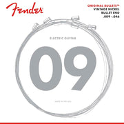 Fender snarenset elektrisch, pure nickel roundwound, light top regular bottom, 009-011-016-026-036-046