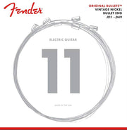 Fender snarenset elektrisch, pure nickel roundwound, medium, 011-014-018-025-038-048