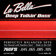 La Bella 760FS Deep Talkin' Bass flatwound bassnaren, normale spanning, 045-105