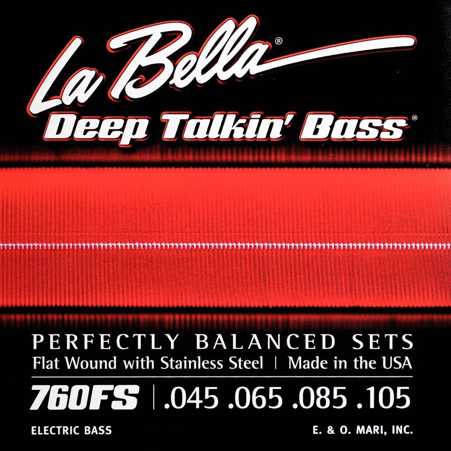La Bella 760FS Deep Talkin' Bass flatwound bassnaren, normale spanning, 045-105