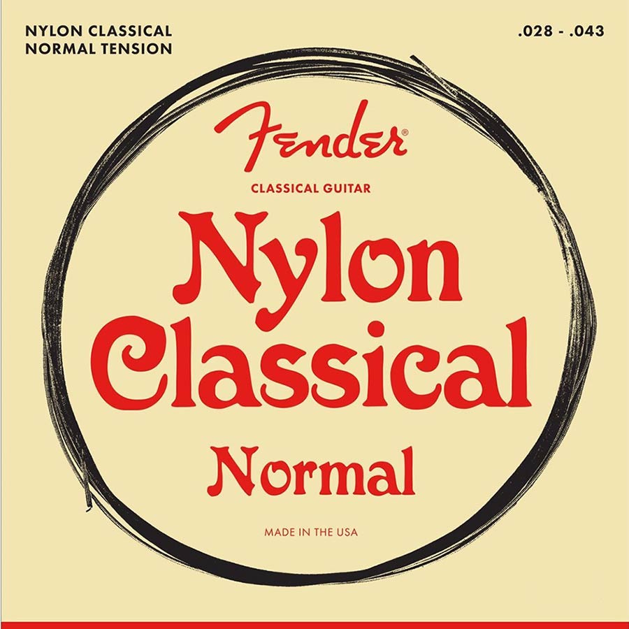 Fender snarenset klassiek, clear & sliver, 028-029-032-035-040-043