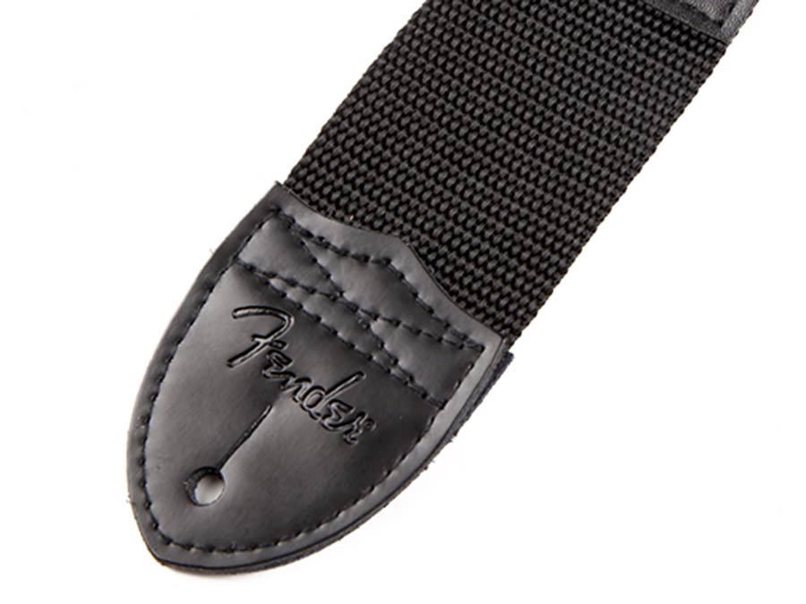 Fender gitaarriem, 5cm breed, 'Poly Logo', rood Fender logo