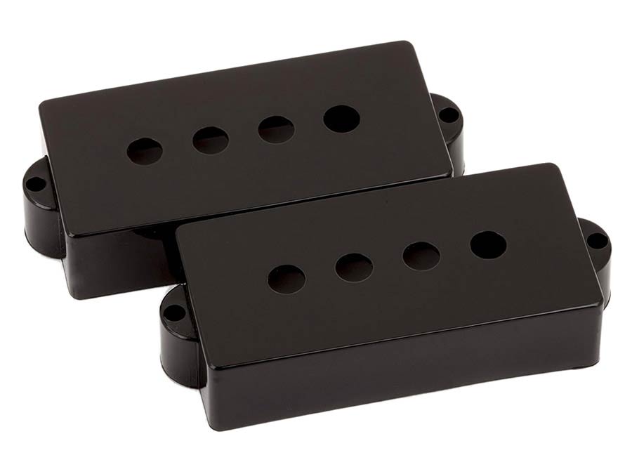 Fender pickup covers P-Bass, black, plastic, set of 2
