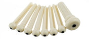 Fender brugpen voor akoestische gitaar, wit met zwarte stip, set of 6
