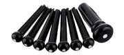 Fender brugpen voor akoestische gitaar, zwart met witte stip, set of 6