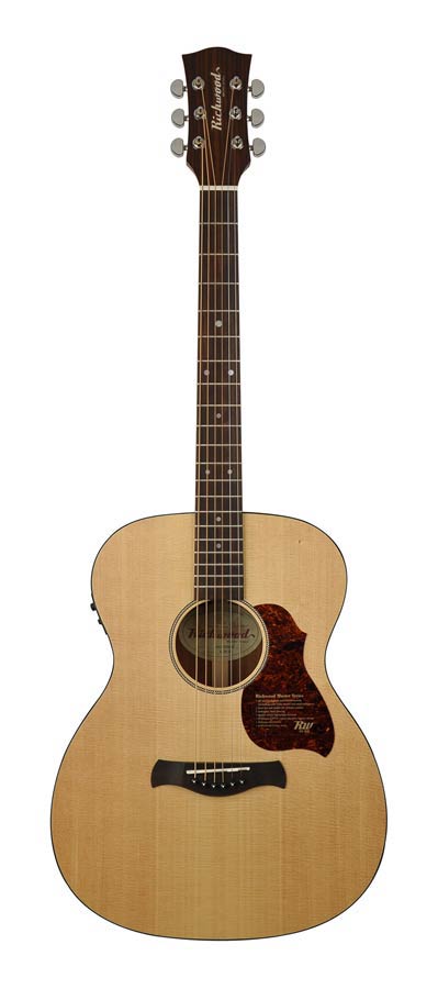 Richwood A-20-E Master Series handgemaakte auditorium OOO gitaar, massief sparren en mahonie, Presys I, satijn afgewerkt