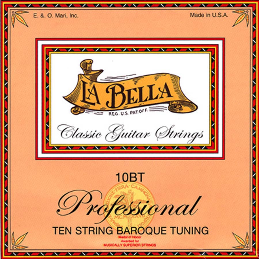 La Bella 10BT Professional klassieke gitaarsnaren voor 10-snarige gitaar, 029-054