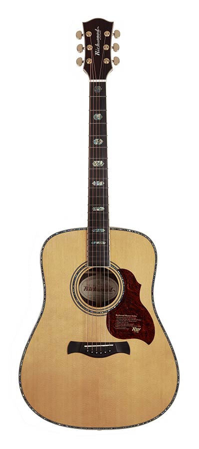 Richwood D-270-VA All Solid Master Series custom shop dreadnought, sparren en palissander, ebbenhout toets, echt abalone, vintage aged afgewerkt