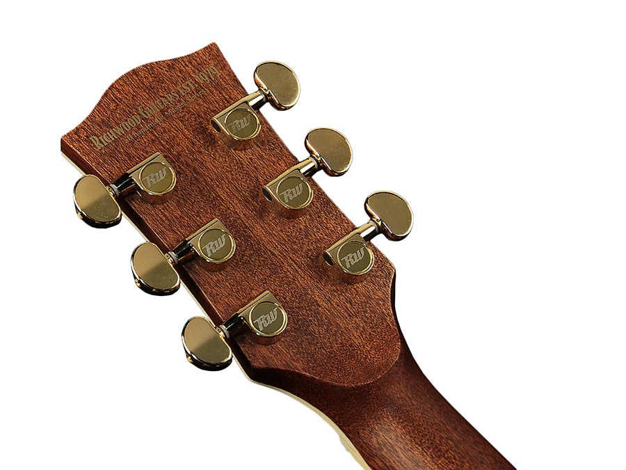Richwood D-270-VA All Solid Master Series custom shop dreadnought, sparren en palissander, ebbenhout toets, echt abalone, vintage aged afgewerkt