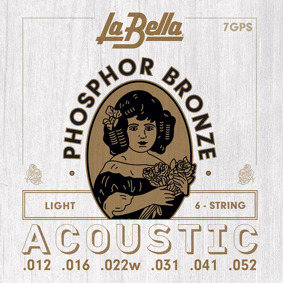 La Bella 7GPS Phosphor Bronze akoestische gitaarsnaren, 012-052