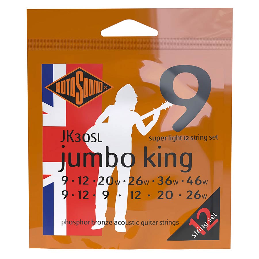 Rotosound JK30SL Jumbo King snarenset voor akoestische gitaar 12-snarig