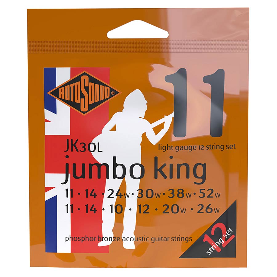 Rotosound JK30L Jumbo King snarenset voor akoestische gitaar 12-snarig