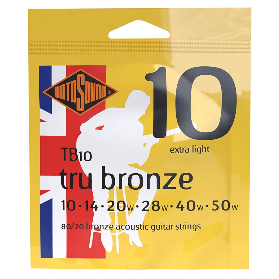 Rotosound TB10 Tru Bronze snarenset voor akoestische gitaar