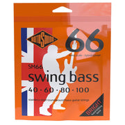 Rotosound SM66 Swing Bass 66 snarenset elektrische basgitaar, stainless steel, 40-100, hybrid gauge