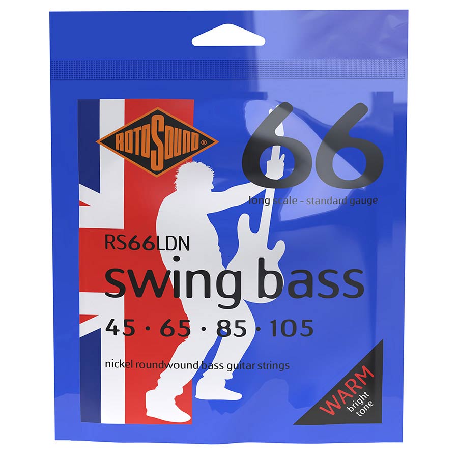 Rotosound RS66LDN Swing Bass 66 snarenset elektrische basgitaar, nickel wound, 45-105, standard gauge